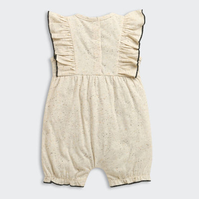 Nino Bambino 100% Oraganic Cotton Solid Sleeveless Half Romper With Hat For Baby Girl