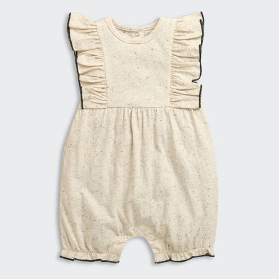 Nino Bambino 100% Oraganic Cotton Solid Sleeveless Half Romper With Hat For Baby Girl