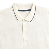 Nino Bambino Organic Cotton Solid Polo Neck Tshirt Dress For Girls