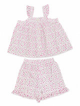 Nino Bambino 100% Organic Cotton Printed Dress With Bloomer For Baby Girl