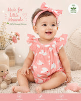 Nino Bambino 100% Oraganic Cotton Printed Sleeveless Bodysuit / Onesie For Baby Girl