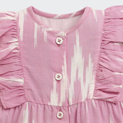 Nino Bambino 100% Oraganic Cotton Sleeveless Half Romper For Baby Girl