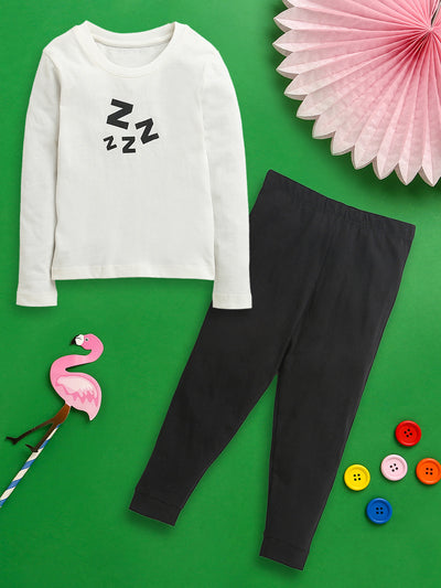 Nino Bambino Organic Cotton Full Sleeves T-shirt With Pajama Set For Baby