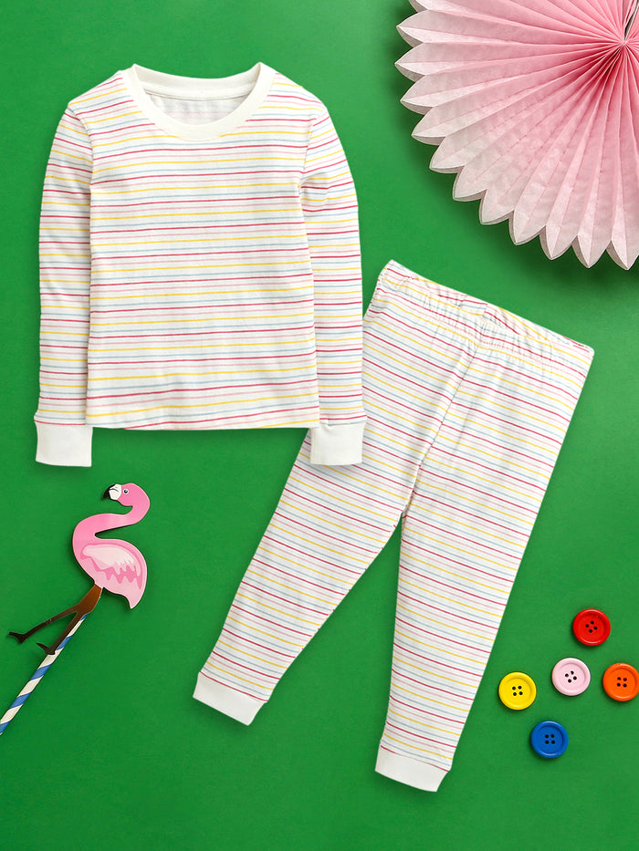 Nino Bambino Organic Cotton Full Sleeves T-shirt With Pajama Set For Baby