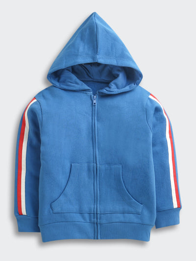 Nino Bambino Organic Cotton Full Sleeves Hoodie Sweatshirt With Pajama Set For Baby