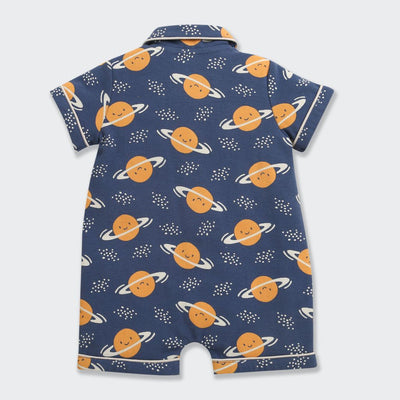 Nino Bambino 100% Organic Cotton Printed Half Sleeves Half Romper For Baby Boy