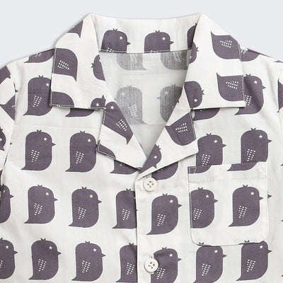 Nino Bambino 100% Organic Cotton Printed Shirt With Short Set For Kid Boy