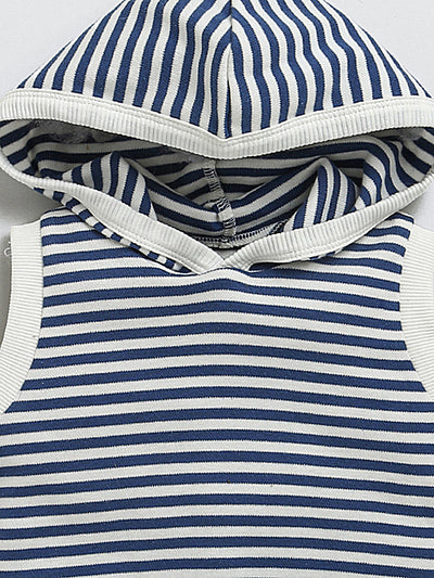Blue Hooded Neck Top and Bottom Set For Boy |Clothing Set | Summer Wear Co-Ord Set