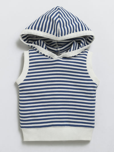 Blue Hooded Neck Top and Bottom Set For Boy |Clothing Set | Summer Wear Co-Ord Set