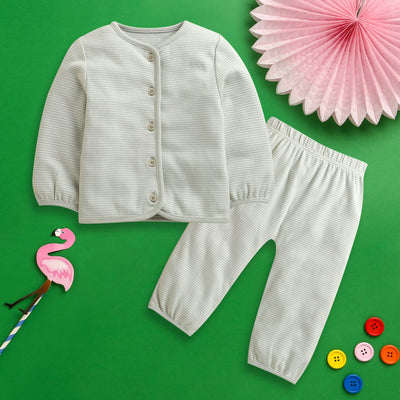 Nino Bambino Organic Cotton Full Sleeves Top With Pajama Set For Baby