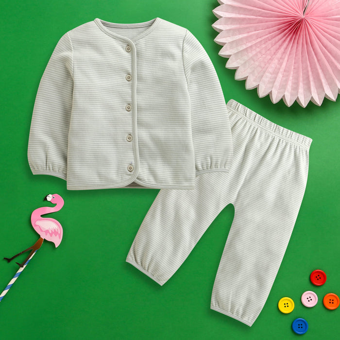 Nino Bambino Organic Cotton Full Sleeves Top With Pajama Set For Baby
