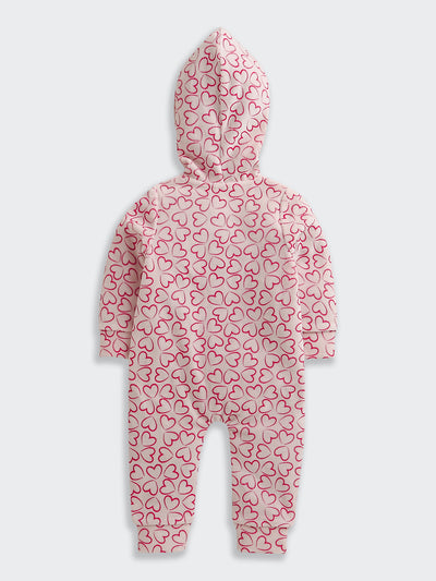 Nino Bambino Velour Hoodie Full Sleeves Romper For Baby Girl And Baby Boy