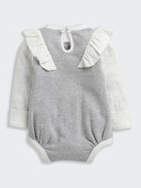 Blue Full Sleeves Baby Bodysuit | Baby Dress | Bodysuit for Baby Girl| Onesies|3-6M| 6-12M| 12-18M| Infant Clothes