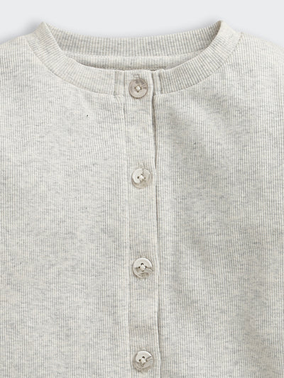 Nino Bambino Long Sleeve Grey Stripped Sweatshirt For Girls