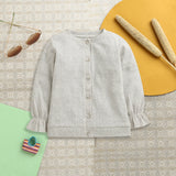 Nino Bambino Long Sleeve Grey Stripped Sweatshirt For Girls