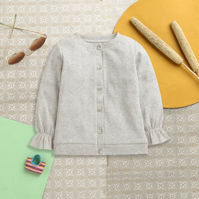 Nino Bambino Long Sleeve Grey Stripped Sweatshirt For Girls