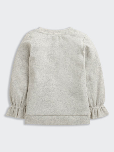 Nino Bambino Long Sleeve Grey Stripped Sweatshirt For Girls