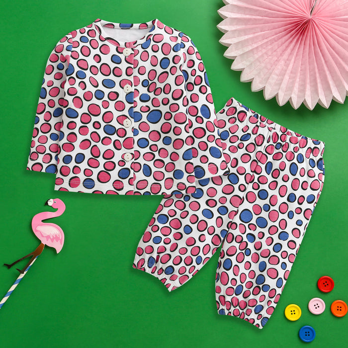 Nino Bambino Organic Cotton Full Sleeves Sweatshirt & Pajama With Hair Band Set For Baby