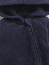 Nino bambino Velour Hoodie Full Sleeves Romper For Baby
