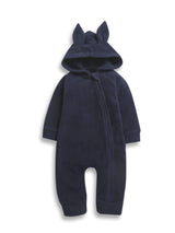 Nino bambino Velour Hoodie Full Sleeves Romper For Baby