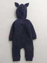 Nino bambino Velour Hoodie Full Sleeves Romper For Baby