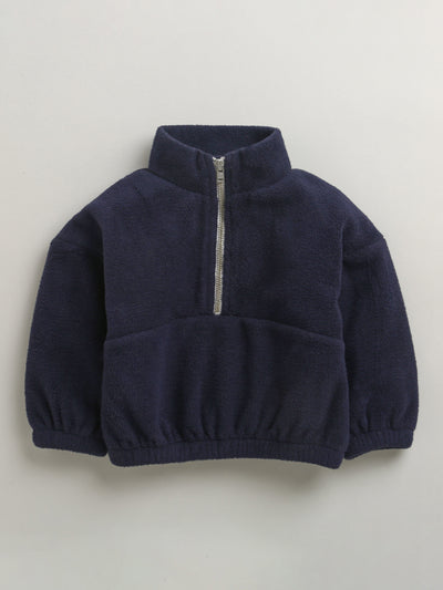 Nino Bambino Polar Fleece Full Sleeves Sweatshirt With Pajama Set For Baby