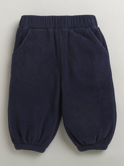 Nino Bambino Polar Fleece Full Sleeves Sweatshirt With Pajama Set For Baby