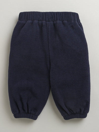 Nino Bambino Polar Fleece Full Sleeves Sweatshirt With Pajama Set For Baby