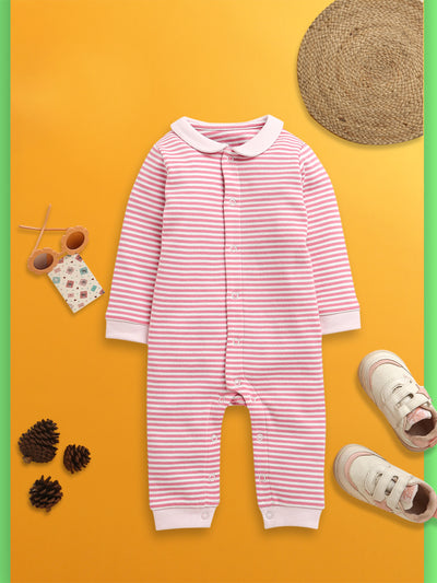 Nino Bambino Collar strip Full Sleeves Romper For Baby Girl And Baby Boy