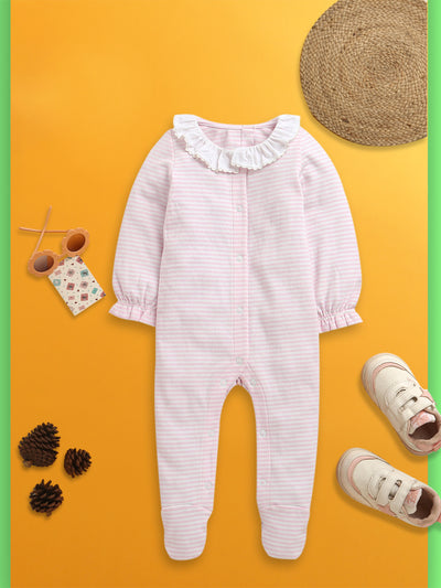 Nino bambino 100% Organic Cotton Full Sleeves Collar Romper For Baby