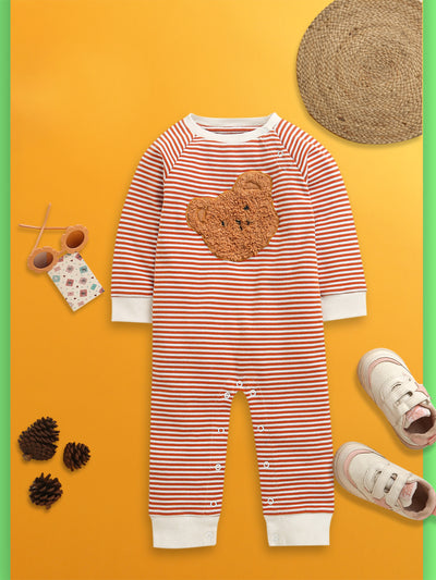 Nino bambino 100% Organic Cotton Full Sleeves Collar Romper For Baby