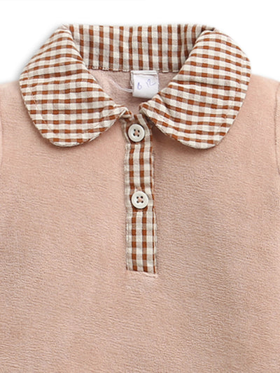 Nino bambino 100% Organic Cotton Full Sleeves Collar Romper For Baby