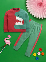 Nino Bambino Organic Cotton Full Sleeves Sweatshirt With Pajama Set For Baby