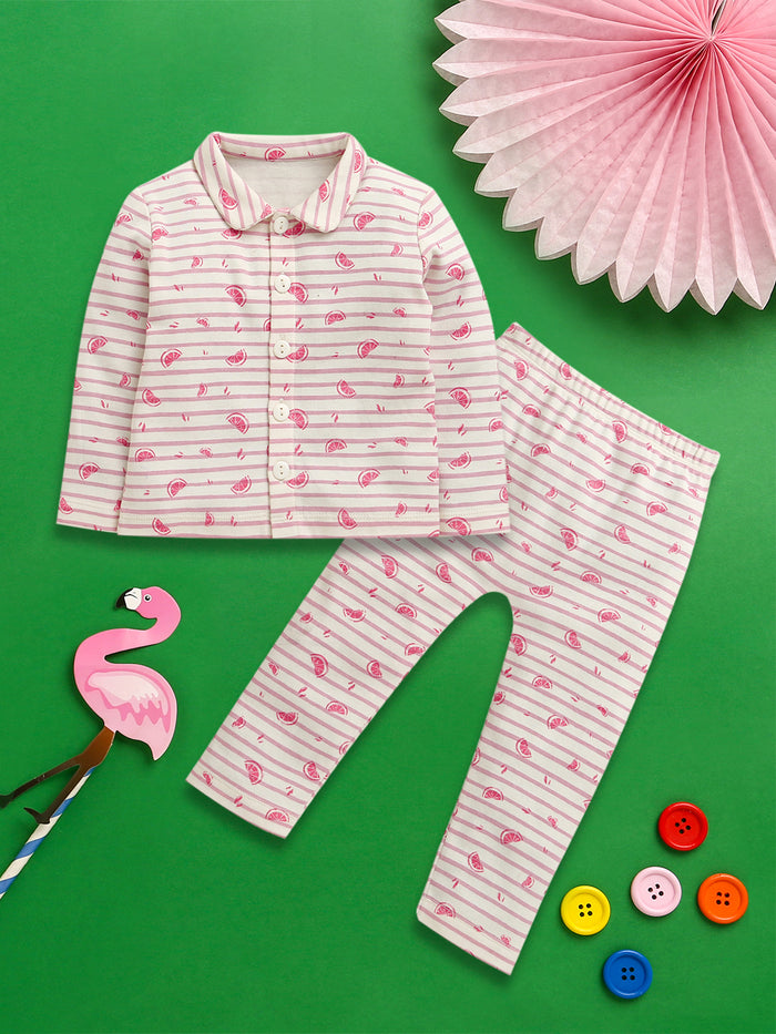 Nino Bambino Organic Cotton Full Sleeves Top With Pajama Set For Baby