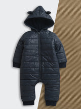 Nino Bambino Velour Hoodie Full Sleeves Romper For Baby Girl And Baby Boy