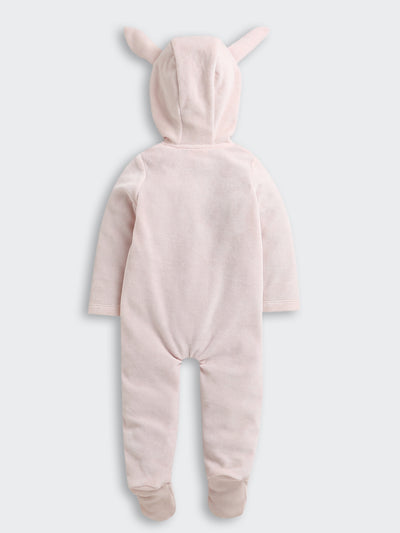 Nino Bambino Velour Hoodie Full Sleeves Romper For Baby Girl And Baby Boy
