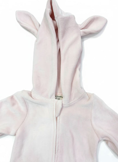 Nino Bambino Velour Hoodie Full Sleeves Romper For Baby Girl And Baby Boy