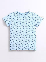 Nino Bambino 100% Organic Cotton Blue Star Print Cord Sets For Kids Boy.