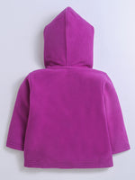 Nino Bambino Polar-Fleece Purple  Hoodie Sweatshirt For Unisex Baby