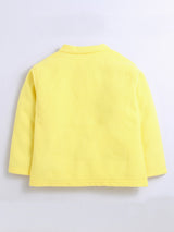 Polar-Fleece High Collar Yellow Color Sweatshirt for Kids