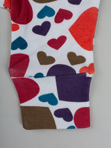 Nino Bambino 100% Organic Cotton Long Sleeve Heart Print Zipper Romper For Baby Girls