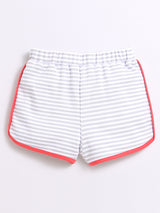 Nino Bambino 100% Organic Cotton Multi-Color Shorts Sets Pack Of 3 For Baby & Kids Girl.