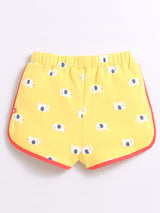 Nino Bambino 100% Organic Cotton Multi-Color Shorts Sets Pack Of 3 For Baby & Kids Girl.
