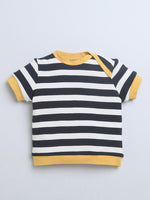 Black Stripe Lap Top With Bloomer/Top & Bottom Sets For Baby Boy