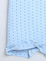 Round Neck Polka Dot Print Sleevless Half Romper For Baby Boys