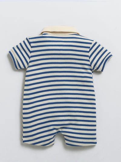 Blue Half Sleeves Baby Romper| Baby Dress | Sleepsuit for Baby Boy| Onesies|3-6M| 6-12M| 12-18M| Infant Clothes