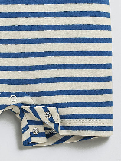 Blue Half Sleeves Baby Romper| Baby Dress | Sleepsuit for Baby Boy| Onesies|3-6M| 6-12M| 12-18M| Infant Clothes