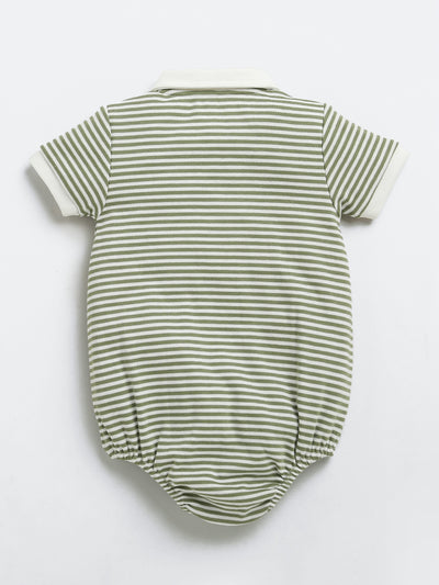 Green Half Sleeves Baby Romper| Sleepsuit for Baby Boy| Onesies| 3-6M| 6-12M| 12-18M