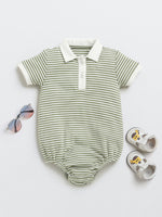 Green Half Sleeves Baby Romper| Sleepsuit for Baby Girls| Onesies| 3-6M| 6-12M| 12-18M
