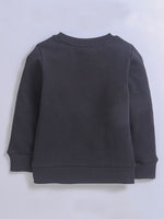 Black Color Round Neck Long Sleeve Sweatshirt For Unisex Kids (Boy & Girls)